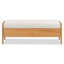 Repose-pieds avec rangement en rotin scandinave