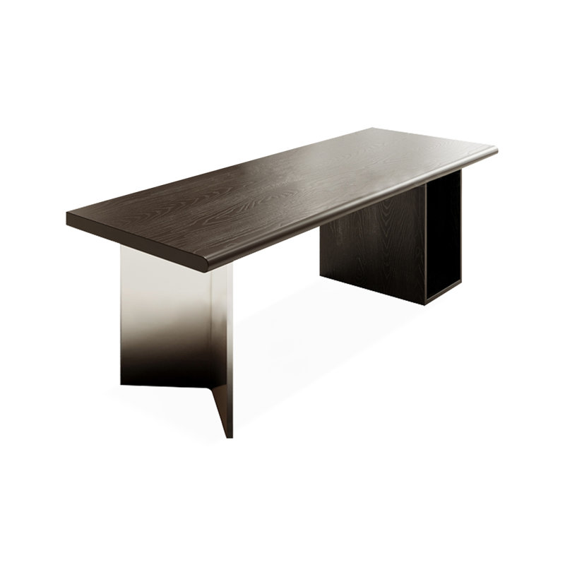 Bureau rectangulaire en bois massif, H 29,53 po x l 62,99 po x P 23,62 po, Retour à droite