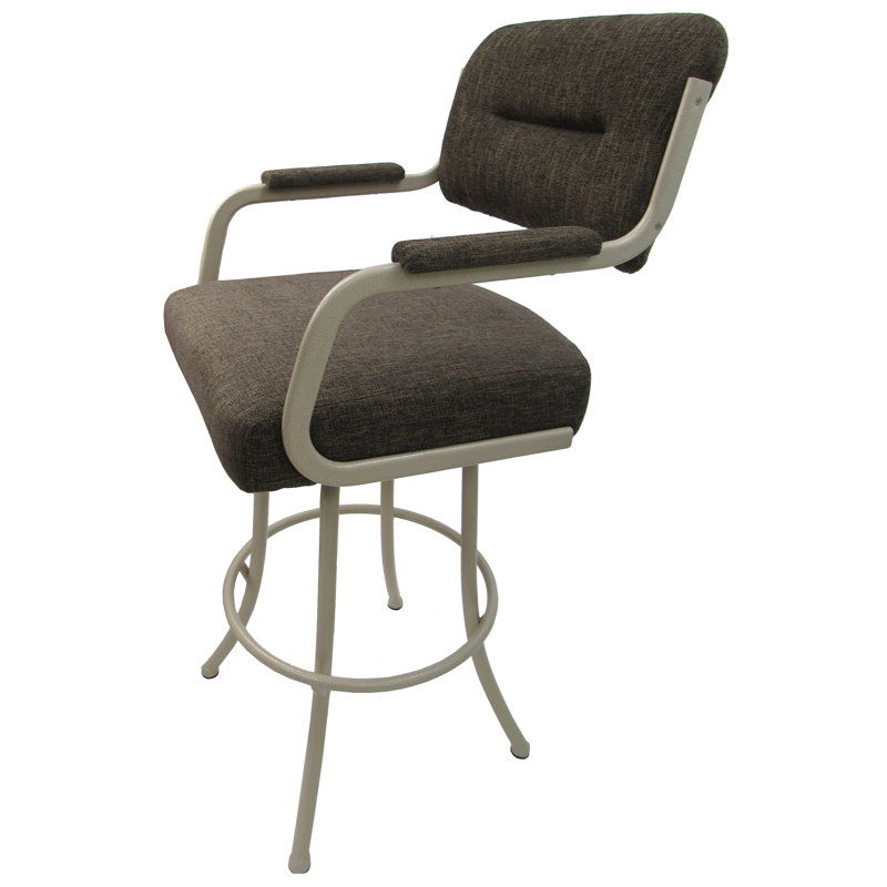 Tabouret pivotant Hildebran, Beige bassin, Beige, Tabouret de bar (siège d’une hauteur de 30 po)