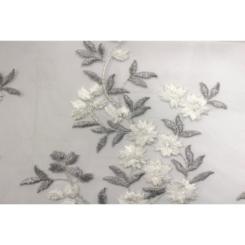 Fabric, White/Silver