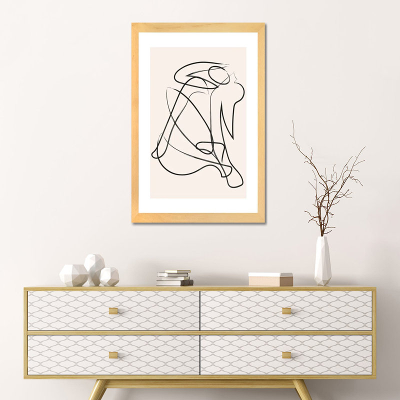 « Déconstruit silhouette Natural » par Mambo art studio-impression, H 24 po x l 16 po x P 1 po, Blanc