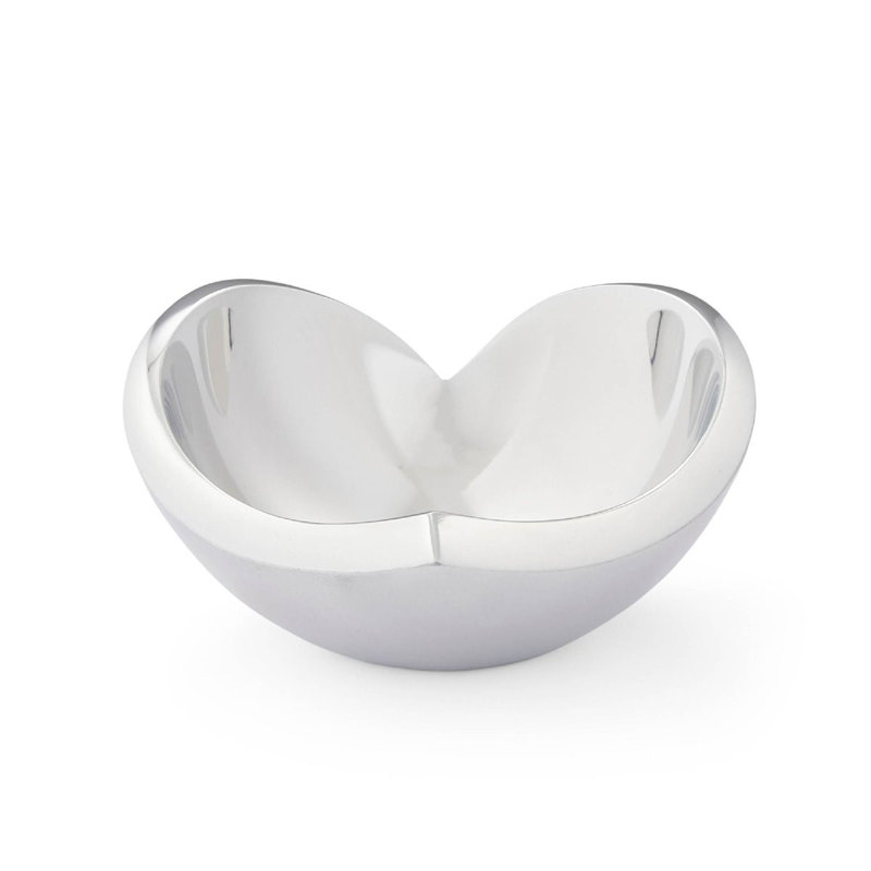 Nambe Love Bow, 3" H x 6.25" W x 10.5" D