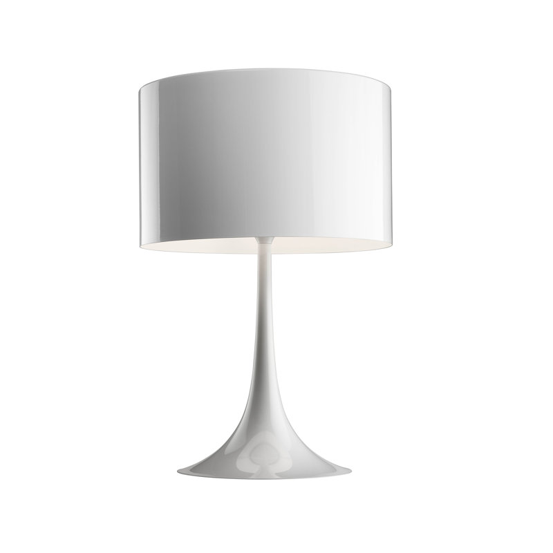 Spun Light Table Lamp by Sebastian Wrong, Large, Shiny White
