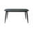 Norvia Rectangular Dining Room Table, Model : NVT-48, Sloped Edges & Metal-Tipped Legs, Hardwood Design, Quick Assembly, Ebony Black Finish-1826836884