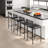 Bar Stools  With Footrest, Upholstered Bar Chairs With Back, Counter Height Barstools, Set Of 4-105504449
