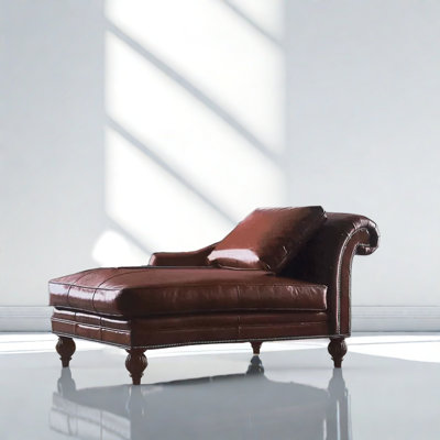 Audrea Faux Leather Chaise Lounge by Bloomsbury Market