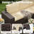 Outdoor Wicker Sectional Conversation Set With Wide Armrest-1521604335