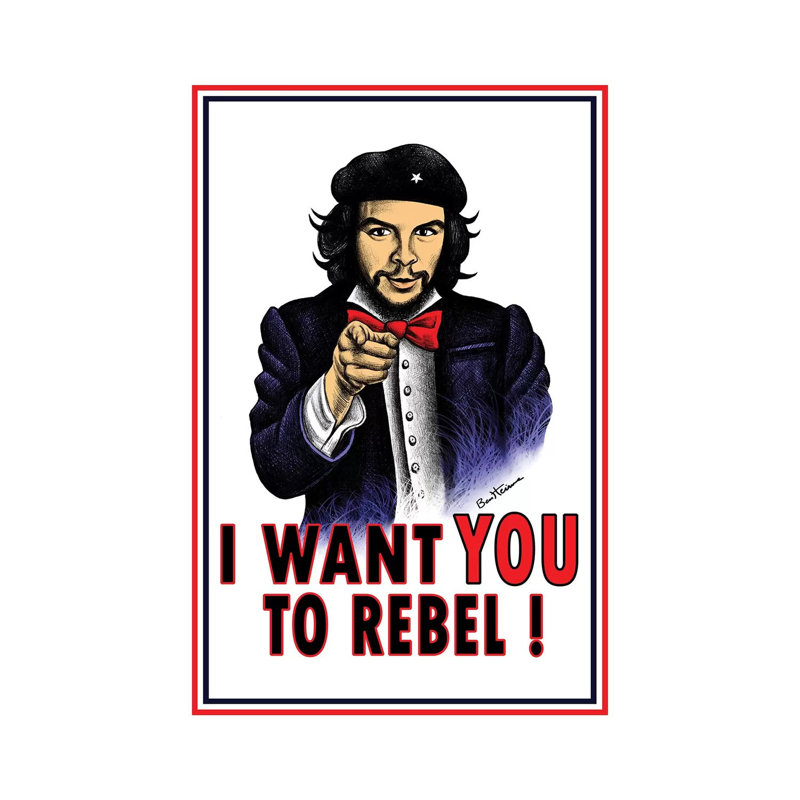 « Che » par Ben Heine-impression, Pas de tapis, H 26 po x l 18 po x P 1,5 po, Toile tendue
