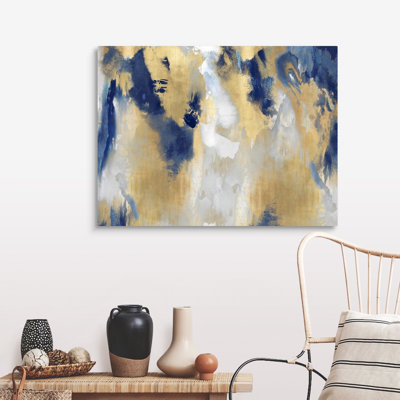 Reproduction d’art sur toile abstraite « taches d’or » par David Moore