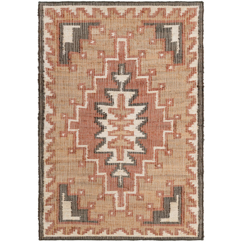  Reva Kala Handwoven Jute Rug, Rectangle 4'1" x 6'1"