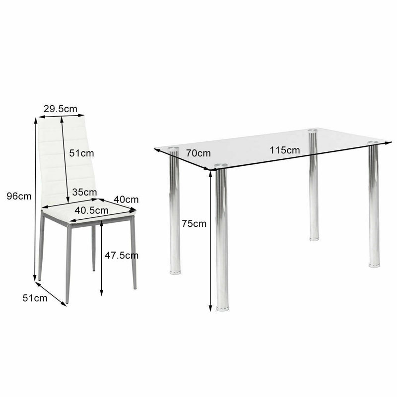Pelaez Glass Dining Set