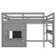 Lit mezzanine pleine grandeur avec tableau noir coulissant, bibliothèque intégrée et rails de sécurité, lit mezzanine pour enfants gris et uni-1286650593-1286650596