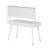 Techni Mobili Study Computer Desk With Storage  Magnetic Dry Erase White Board, White