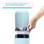 Ensemble de 3 poubelles minces en acier inoxydable 1,3 gallon avec pédale et couvercle à fermeture lente Home Zone Living