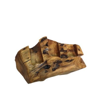Jens Solid Wood Tabletop Wine Bottle Rack in Brown
