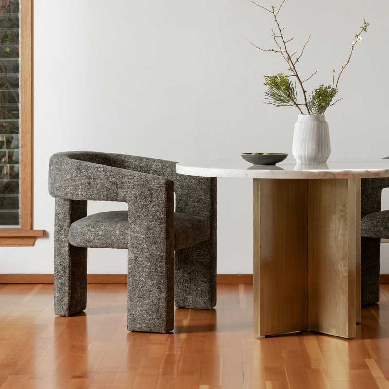 Elo Barrel Chair, Black Multi Boucle