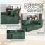 Canapé en chenille pleine mousse avec 2 coussins - aucun assemblage requis-111790961