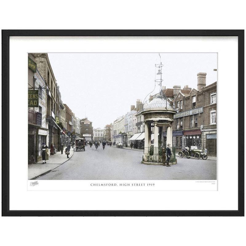 Chelmsford, High Street 1919 by Francis Frith - Single Picture Frame Print, 45cm H x 60cm W x 2.3cm D