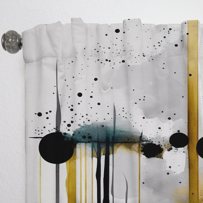 Cadman - Abstract Transitional Shapes III - Shapes Curtain - Velvet Room Darkening - 1 panel, 52" W x 95" L