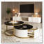 Round Nesting Coffee Table Fluted with Drawer-804511286