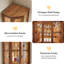Armoire de rangement de coin de style bar à vin de 70 po de hauteur avec lumières