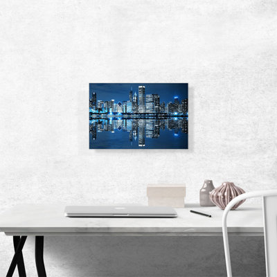 " Blue Chicago Illinois Skyline "
