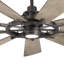 Ventilateur de plafond à DEL 9 pales avec contrôle mural et ensemble d'éclairage inclus Kichler Gentry-1143874179