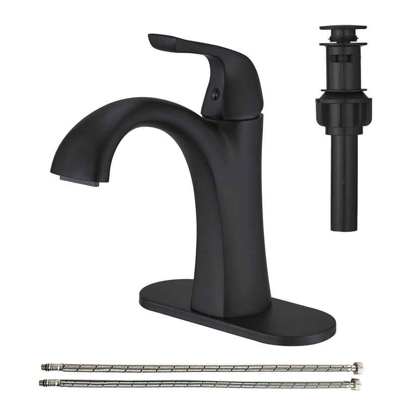 Waterfall Single Hole Bathroom Faucet Single-Handle Bathroom Sink Faucet with Drain Assembly