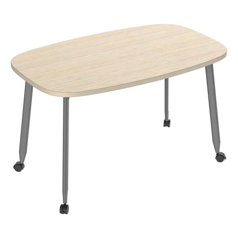 Table rectangulaire mobile et mobile - Espace de travail créatif polyvalent, Beige