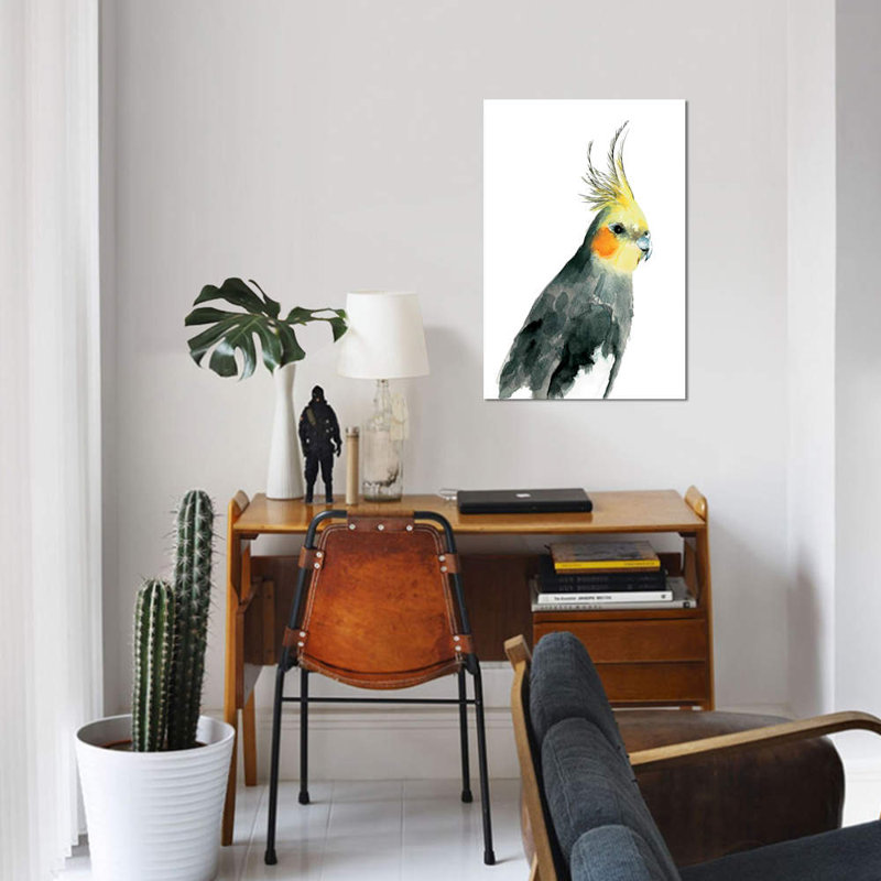 «Cockatiel II», reproduction sur toile, H 12 po x l 8 po x P 0,75 po, Pas de tapis, Toile tendue