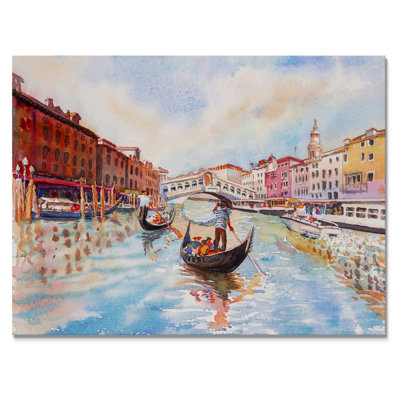 " Venice Canal Illustration During Summer "