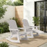 Chaise berçante pliante en PEHD pour l'extérieur Adirondack avec repose-pieds rétractable