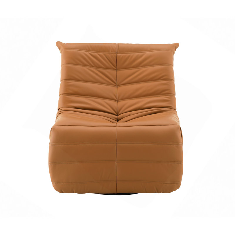 Soft Recliner, Synthenic Leather Glider Recliner With Swivel