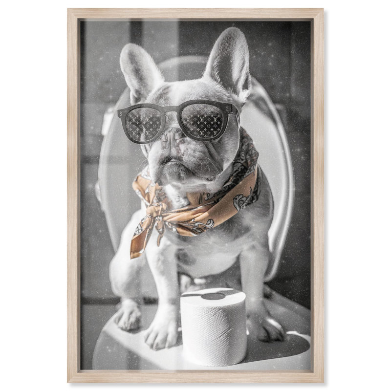 Écharpe Frenchie, H 37 po x l 25 po, Crème, crème