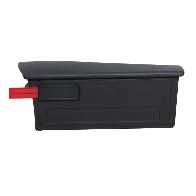 Large Black Lockable Plastic Post Mount Mailbox