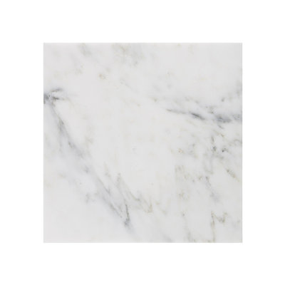 Oriental White 12-in x 12-in Marble Floor and Wall Tiles(1-sq. ft/ Piece)