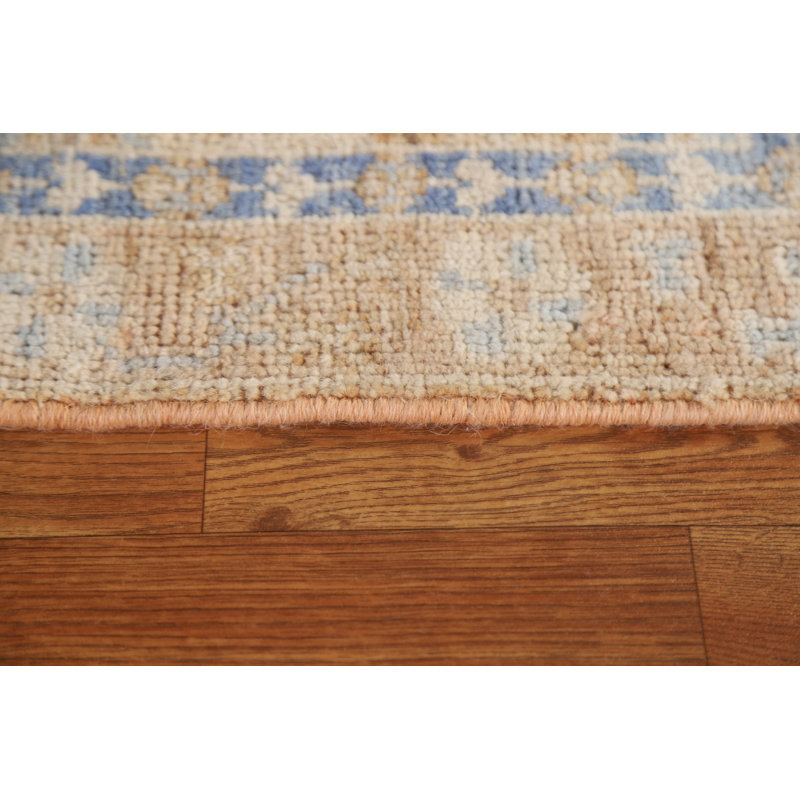 Tapis turc orange en laine noué à la main Oushak 2 x 3