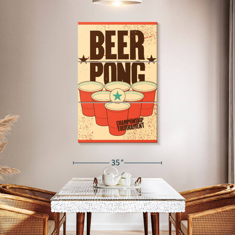 Tergel Beer Pong Tournament, 50" H x 32" W