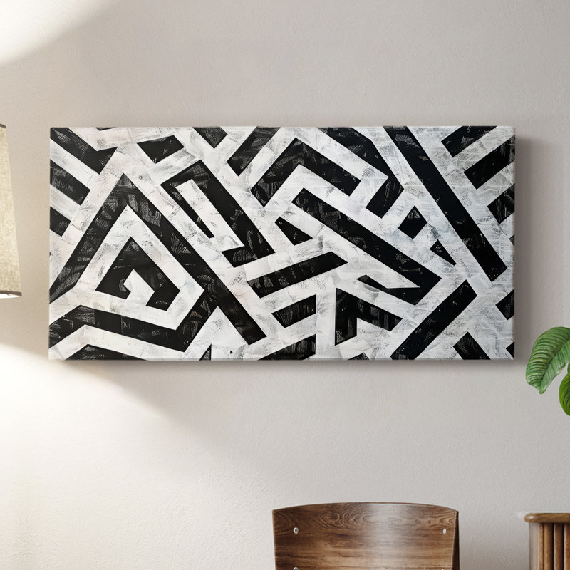 Abstract Series 1 #X-Gallery Wrapped Canvas, 16" H x 32" W