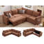 Canapé-lit modulaire Comerford avec lit escamotable, canapé modulaire en L 5 places avec rangement, canapé Cloud avec assise profonde, chenille, orange-503191677