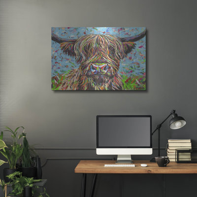 Luxe Metal Art Cow From Another Planet 2 By Caro  Cow From Another Planet 2  by Carolee Vitaletti