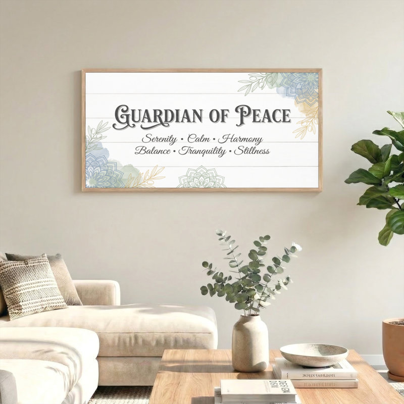 Tableau mandala floral encadré sur toile, 1 pièce, 122 x 61 cm, 48 x 24 pouces