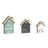 3pc House Shaped Wooden Sign Table Decor, Home Sweet Home Blessed Our Home Our Nest, Desktop Decoration for Home Farmhouse Living Room Fireplace, Gift