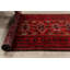 Tapis rouge en laine noué à la main de conception unique 3 pi 3 po x 6 pi 1 po Nayla