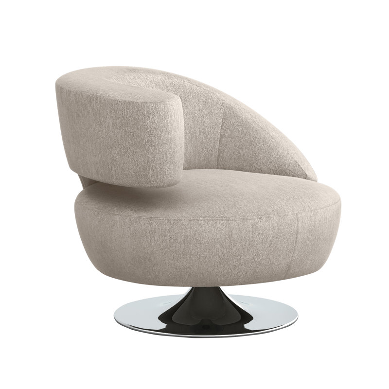 Isabella Swivel Barrel Chair, Bungalow Chenille