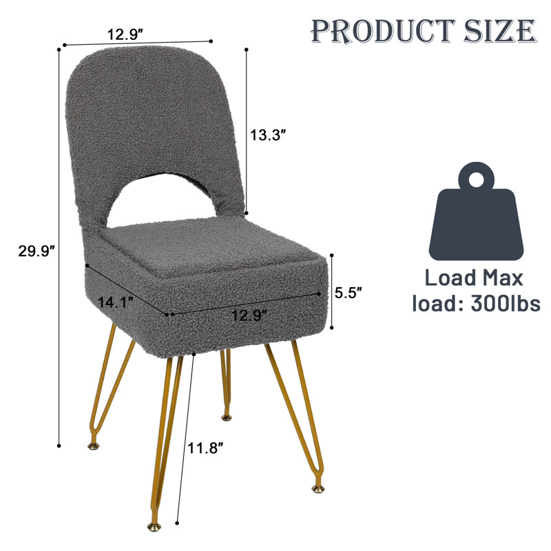 Tabouret de coiffeuse gris