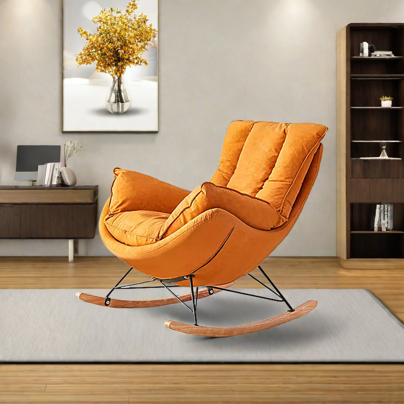 Chaise berçante de salon pour adulte, Orange