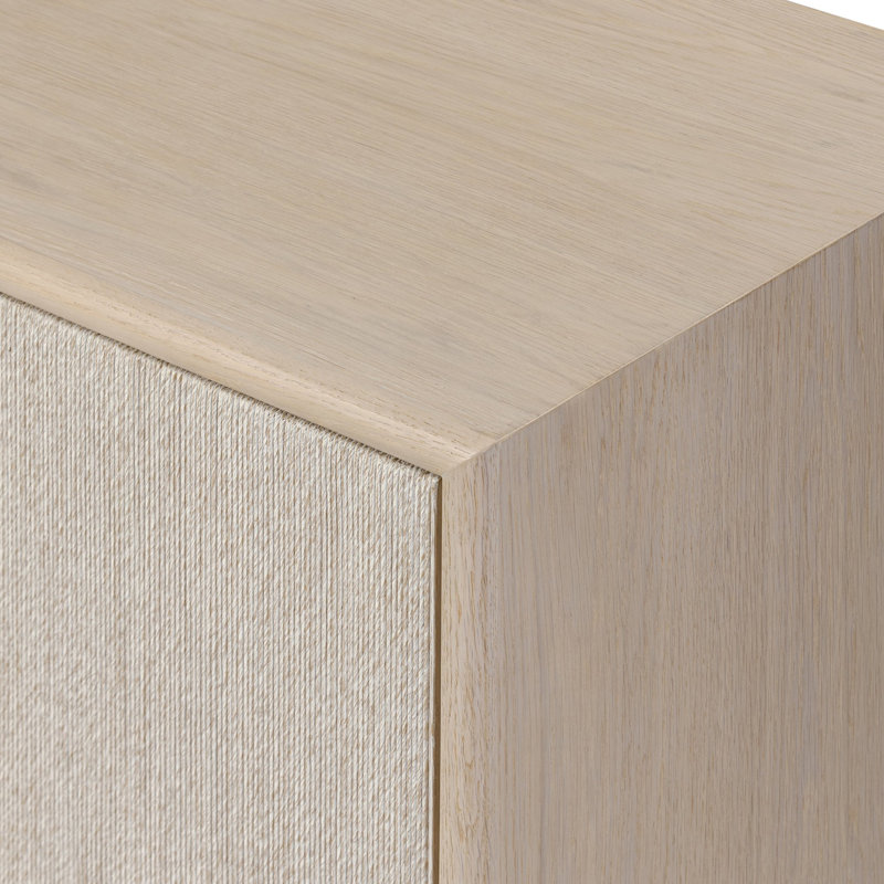 Rosenell Media Console-Oak Solid, Natural