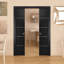Porte noire standard en bois Planum-75685692