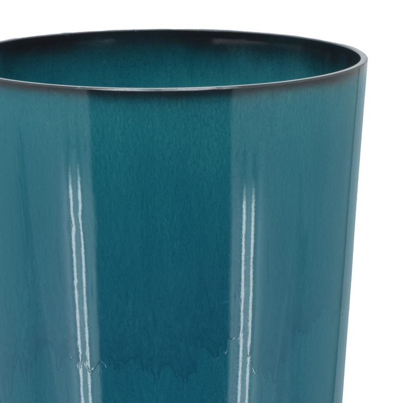 Tall Plastic Planter with Drainage Plug - 15x25.5"- Teal, Set of 2